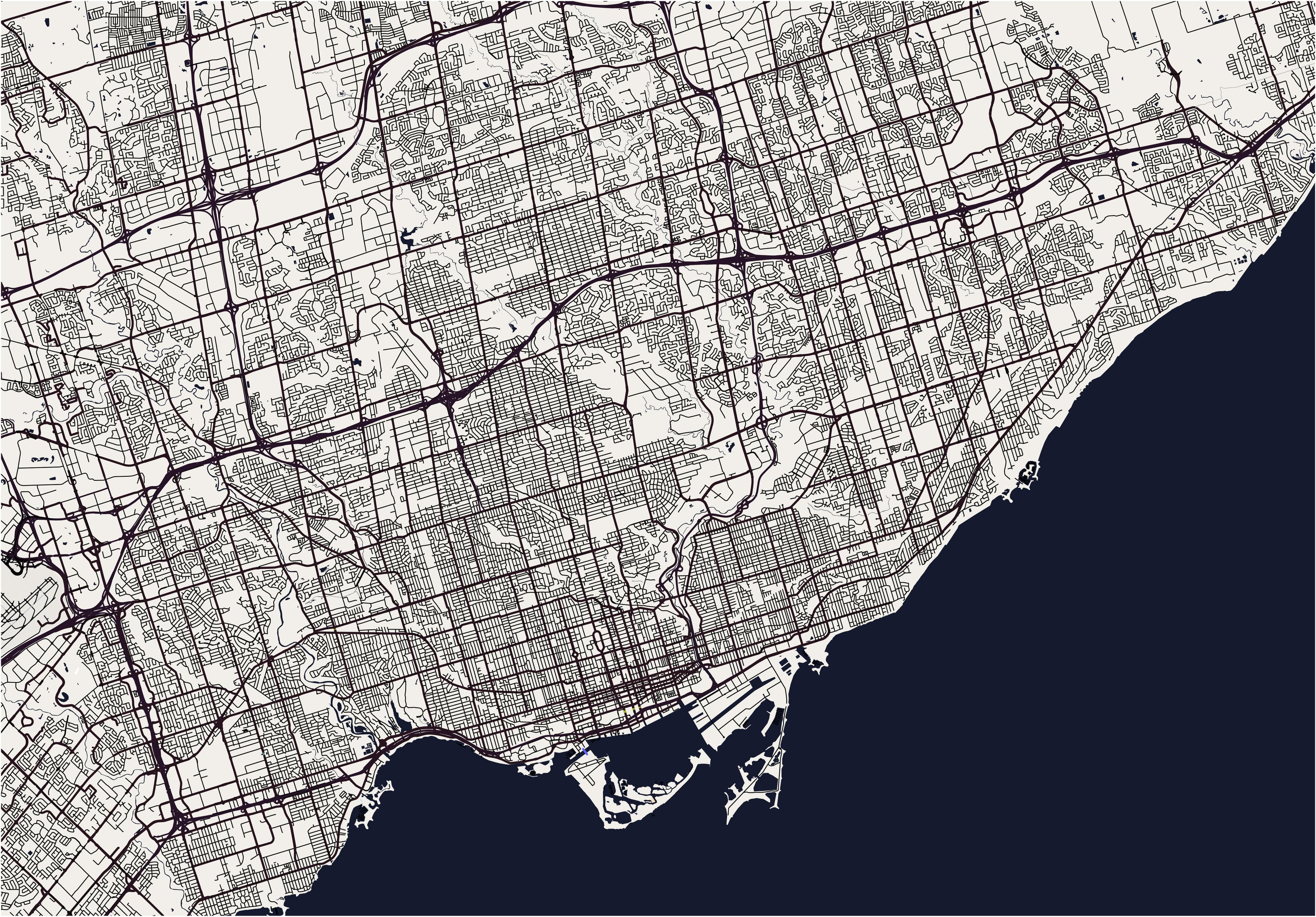 Map of the Greater Toronto Area showing Milton and Brampton